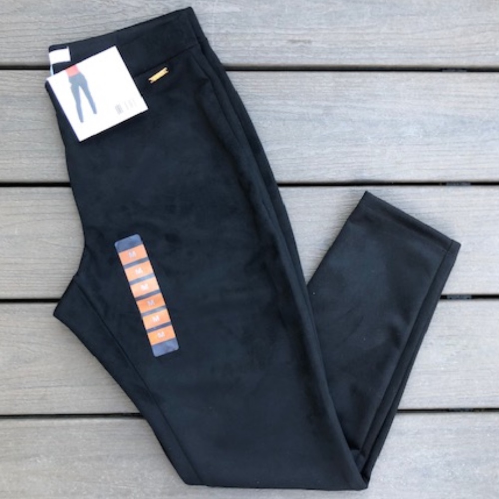 Ellen Tracy  Faux Suede Legging Sz M